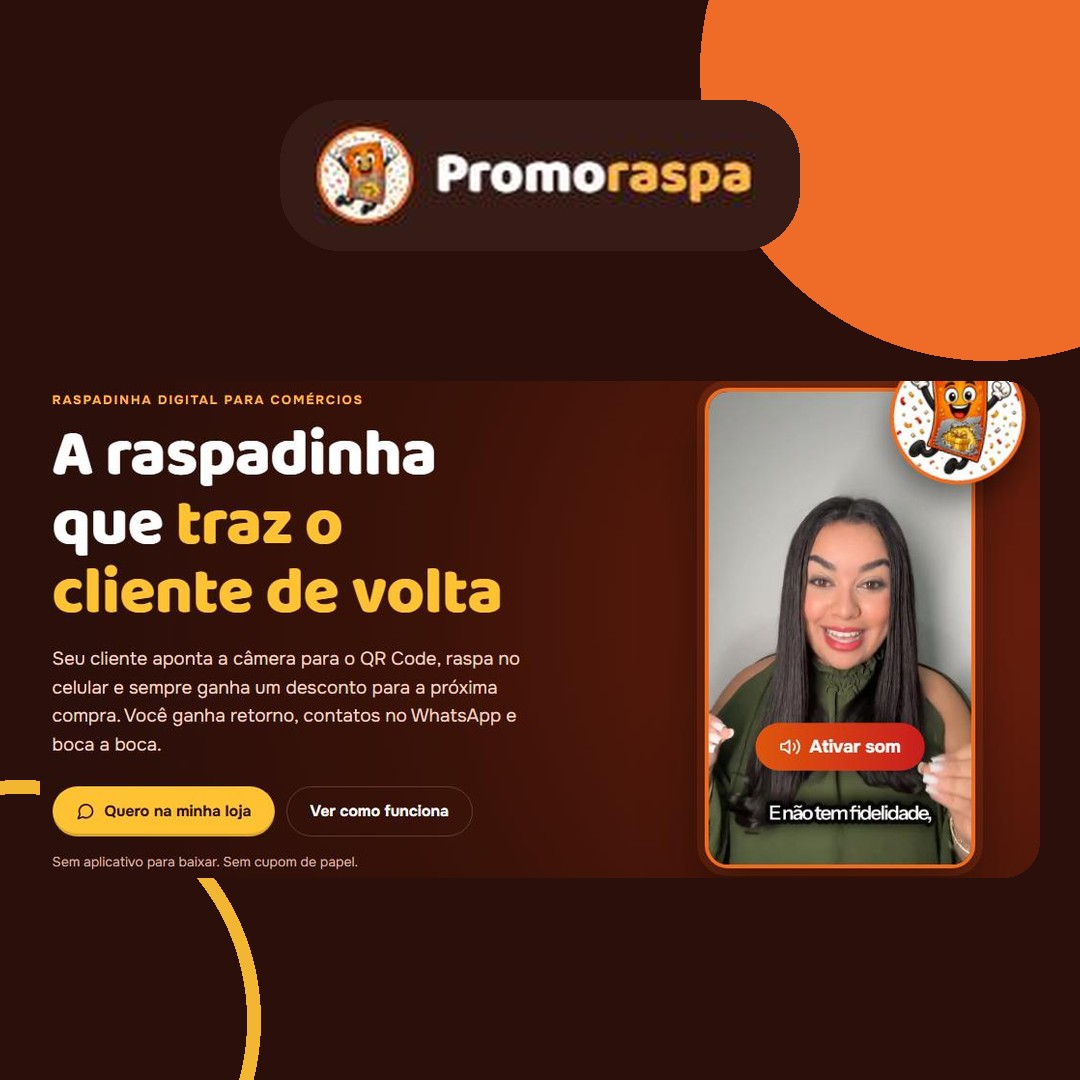 Página da Promoraspa: a raspadinha que traz o cliente de volta